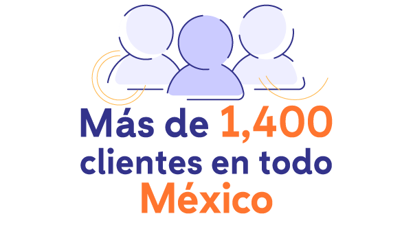 Más de 1400 clientes en todo México