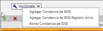 Opción de Agregar Constancia de IDSE en Revolution en la nube.