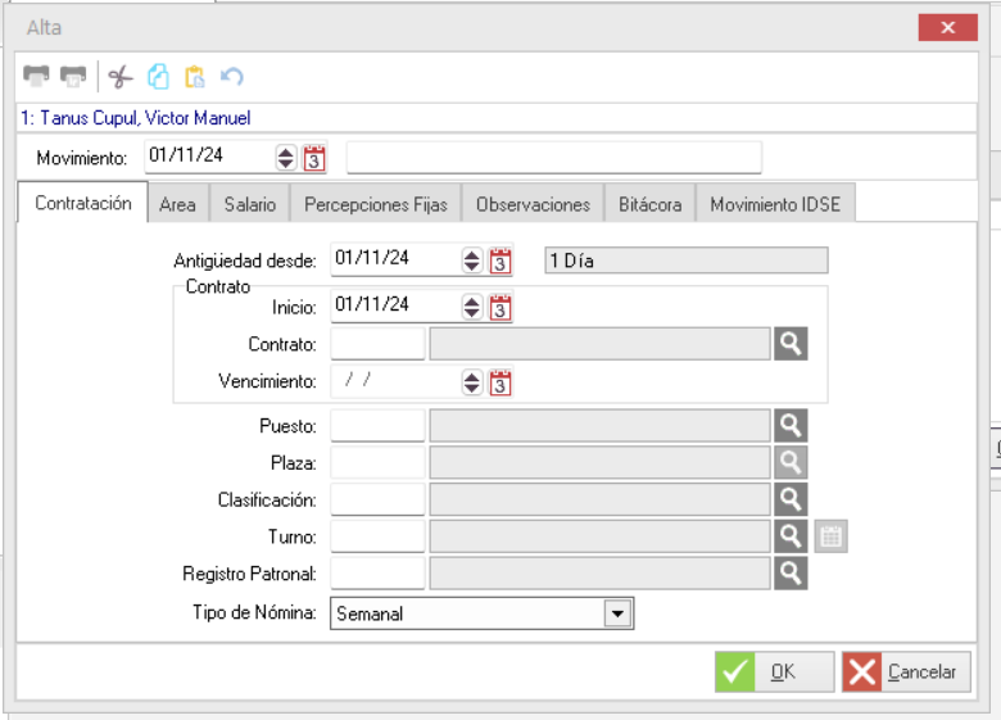 Mecanismo para eliminar datos de reingreso activo en Alta Simplificada de Sistema TRESS